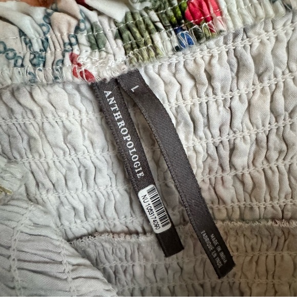 Anthropologie Floral Animal Patterned Smocked Midi Dress - Picture 6 of 7